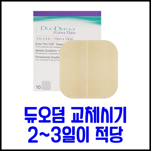 듀오덤 교체시기는 2~3일에 한번 교체하는 것이 적당하다