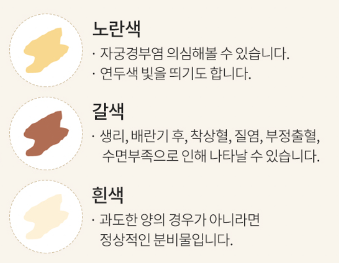 임신 초기 냉색깔